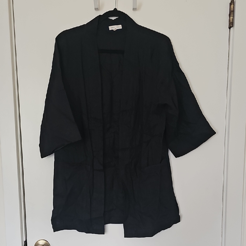 Whimsy + Row Linen Open Robe Coat